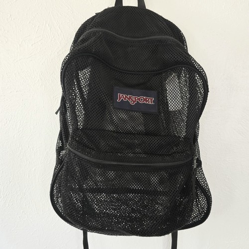 Jansport black mesh backpack - jansport,